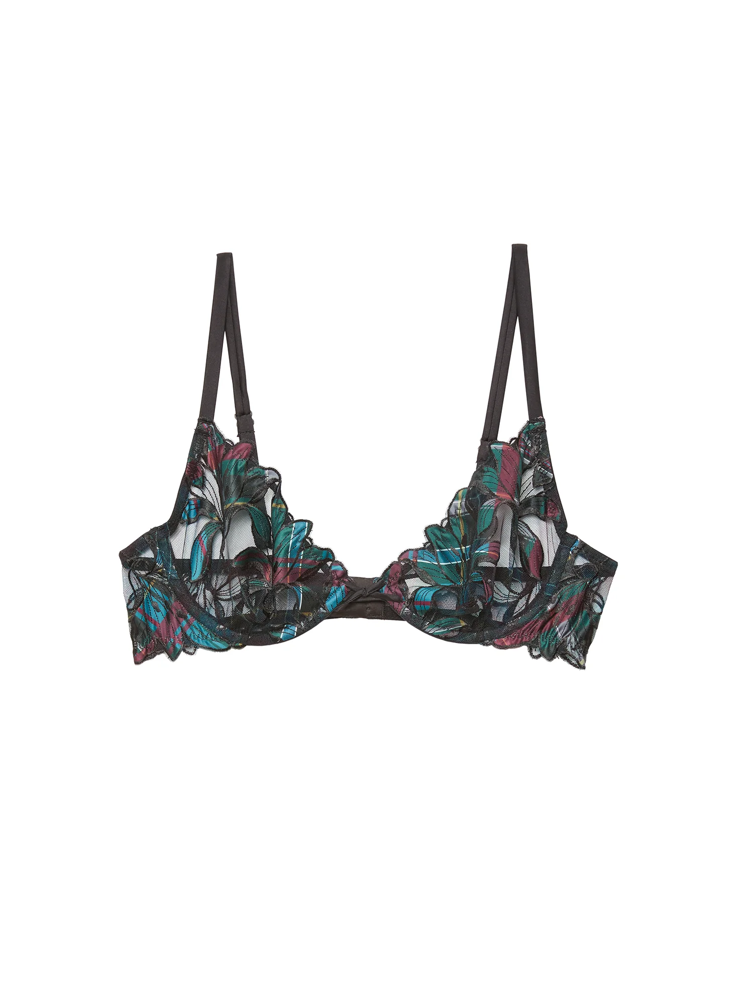 Lily Embroidery Plunge Demi Bra - Image 3
